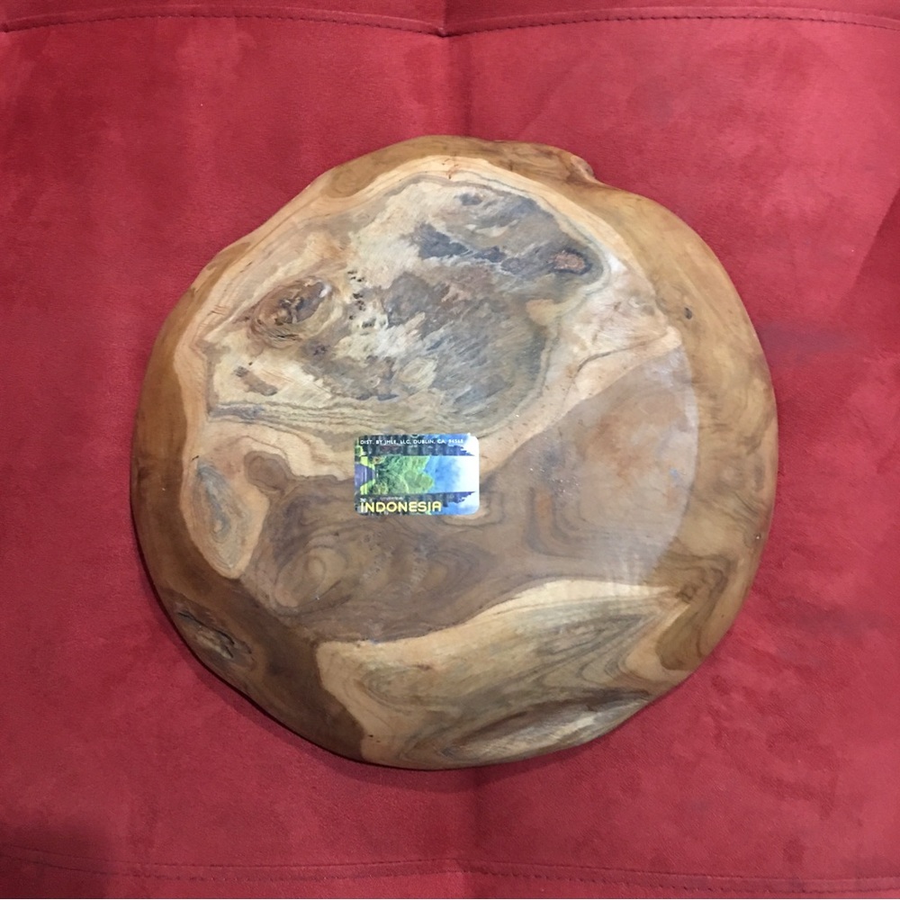 💚RUSTIC WOODEN💚 COLLECTABLE HANDCRAFTED WOODEN & REAL MOTHER OF PEARL BOWL . - Picture 3 of 6